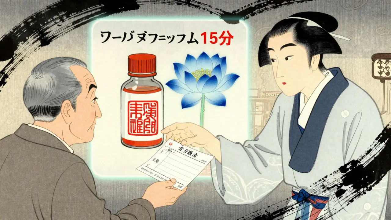 A pharmacist giving a prescription while transparent pricing overlays show the real cost versus list price.